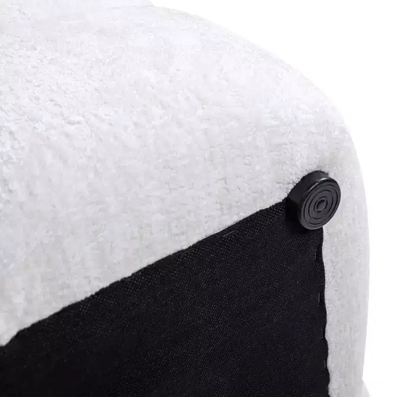 Pouf in velluto trapuntato quadrato grigio, seduta singola