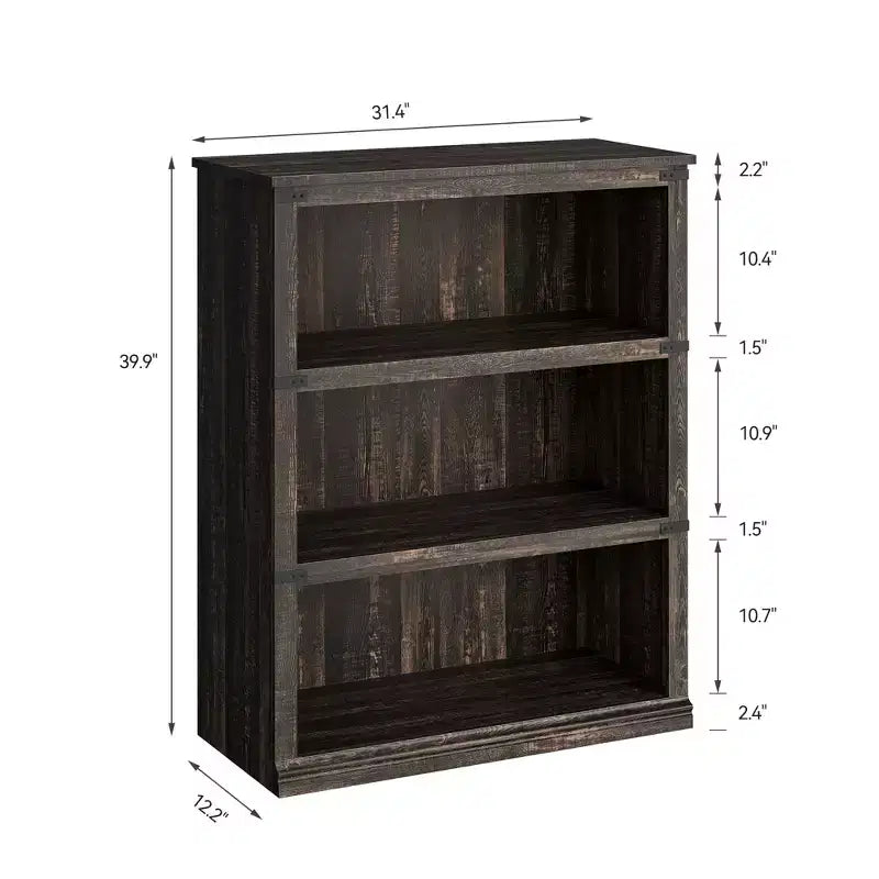 Libreria a 5 Ripiani, Stile Rustico, Bianco Antico / Marrone / Grigio / Rovere Scuro / Ciliegio Scuro, Montaggio per 1-2 Persone