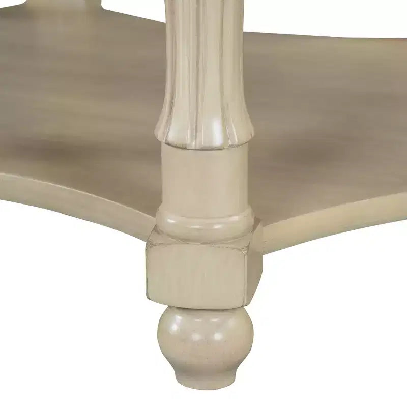 Tavolino da caffè ovale o rotondo marrone/beige e noce/espresso con cassetto e ripiano portaoggetti, per 1-4 persone
