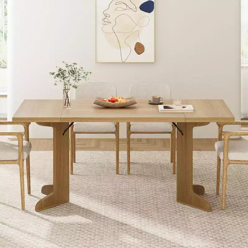 Tavolo da pranzo da 180 cm, nero / noce / colore legno, 6-8 posti, base moderna a C