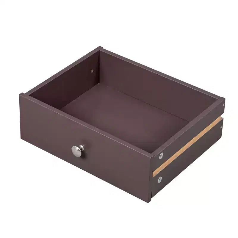 Comodino marrone a 1 cassetto, singolo