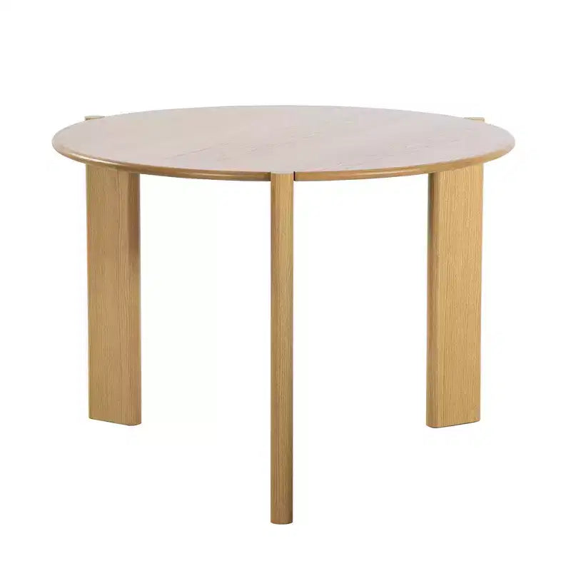 Tavolo da pranzo rotondo da 42", nero/trasparente, 4 posti, base a 3 gambe