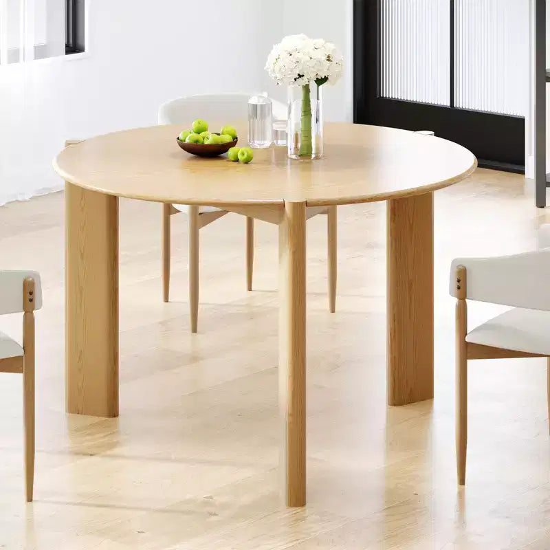 Tavolo da pranzo rotondo da 42", nero/trasparente, 4 posti, base a 3 gambe