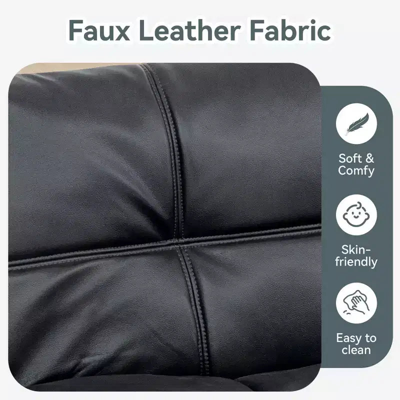 Divano Letto Futon in Similpelle, Divanetto Convertibile, 2 Posti