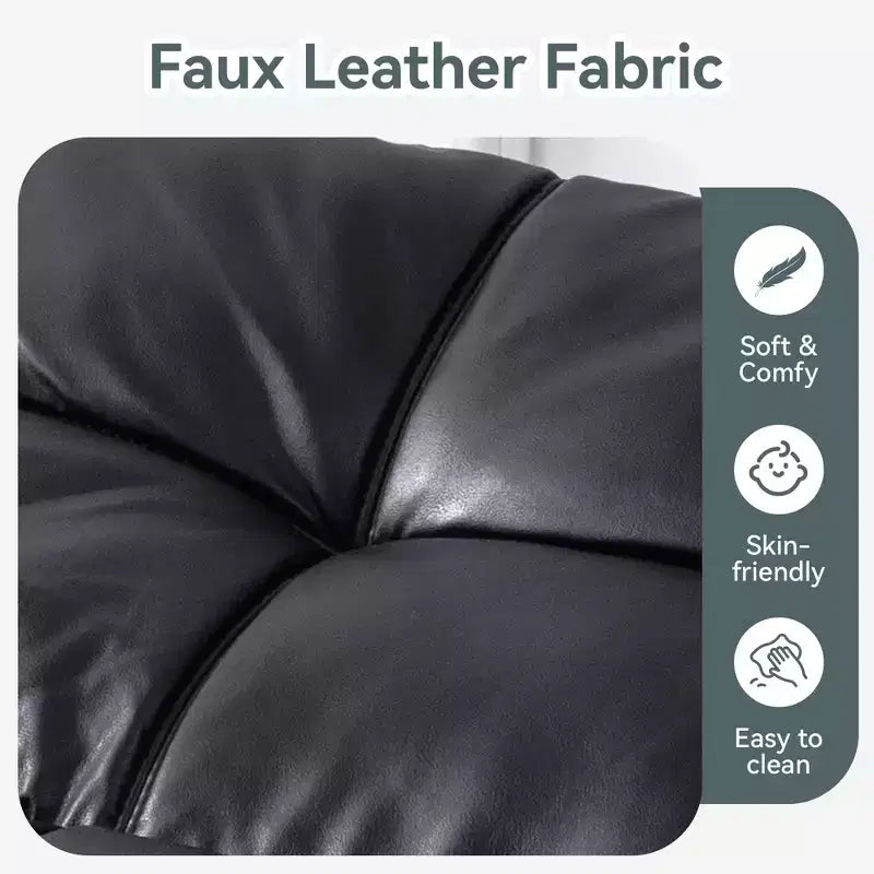 Divano Letto Futon in Similpelle, Divanetto Convertibile, 2 Posti