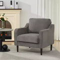 Poltrona singola in lino beige, stile Mid-Century