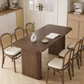Tavolo da pranzo in legno multicolore per 6 persone – Base a croce, 158 x 78 cm