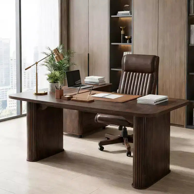 Tavolo da pranzo in legno multicolore per 6 persone – Base a croce, 158 x 78 cm