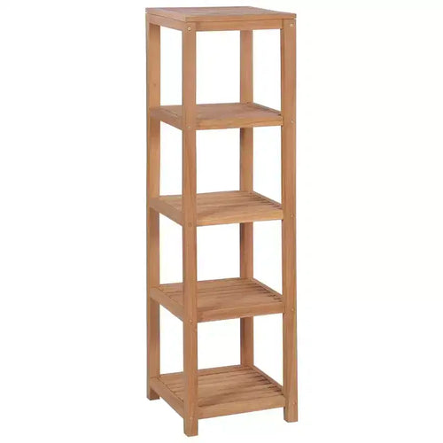 vidaXL Storage Rack Natural Teak Solid Teak Wood Tall Storage Rack