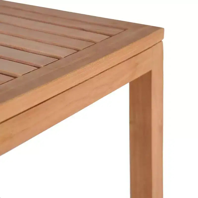 Scaffale alto marrone, in legno massello di teak, 4 ripiani, montaggio a 1 persona