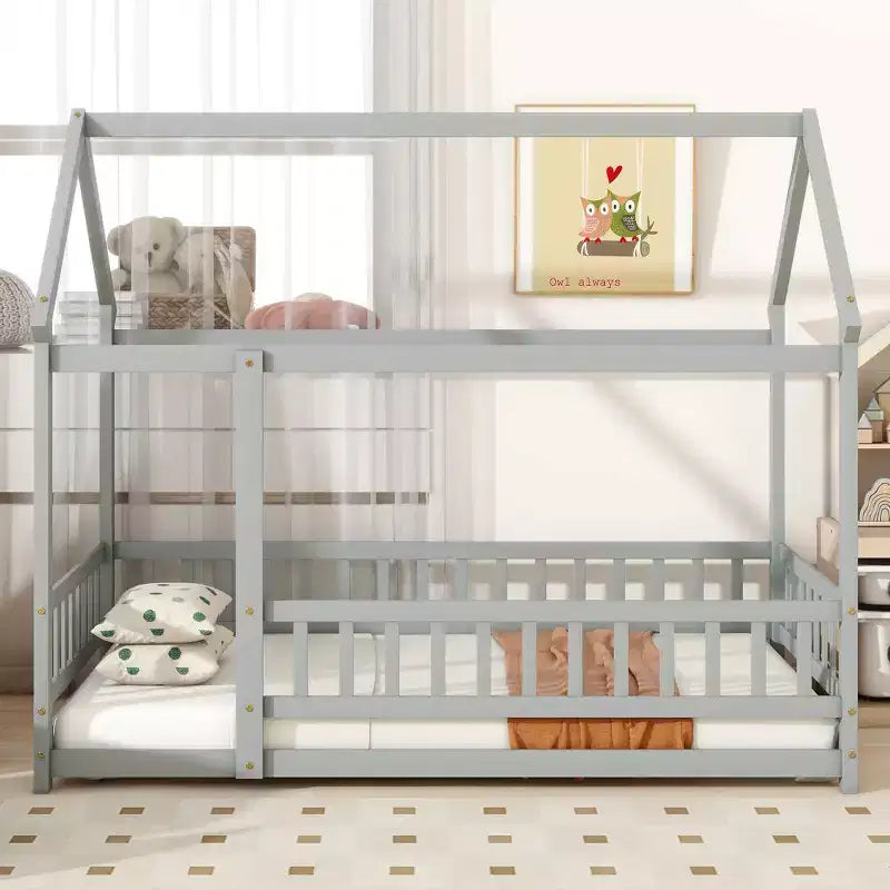 Letto a castello King, stile venatura del legno, 2 persone
