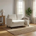 Divano a 2 posti "Loveseat" in simil lino beige / grigio / grigio chiaro