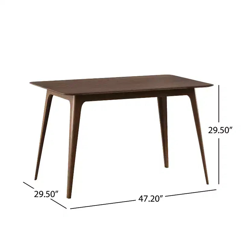 Set da pranzo rettangolare 5 pezzi per 4 persone, beige chiaro e noce, sedie imbottite