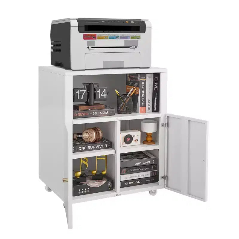 Mobile Armadio Metallico Nero/Bianco a 2 Ante – 1 Persona
