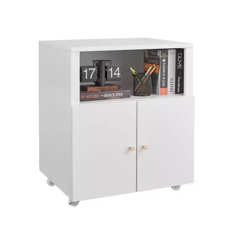 Mobile Armadio Metallico Nero/Bianco a 2 Ante – 1 Persona