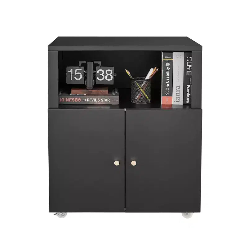 Mobile Armadio Metallico Nero/Bianco a 2 Ante – 1 Persona