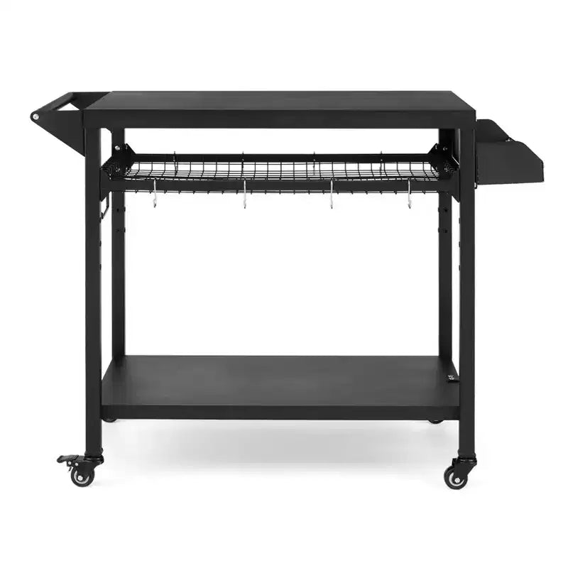 Carrello da esterno per grill nero, con/senza ripiano in rete, per 1 persona