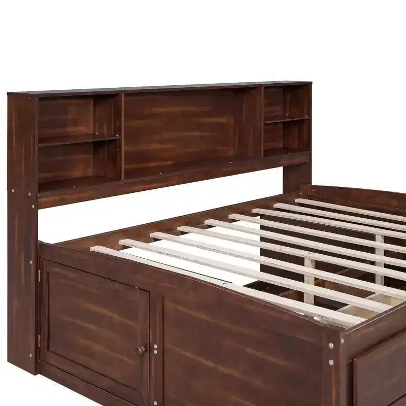 Letto per Capitano Matrimoniale in Legno Marrone con Contenitore – 1 Posto Letto