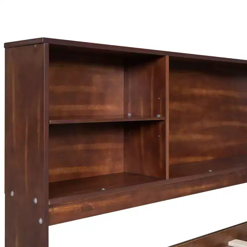 Letto per Capitano Matrimoniale in Legno Marrone con Contenitore – 1 Posto Letto